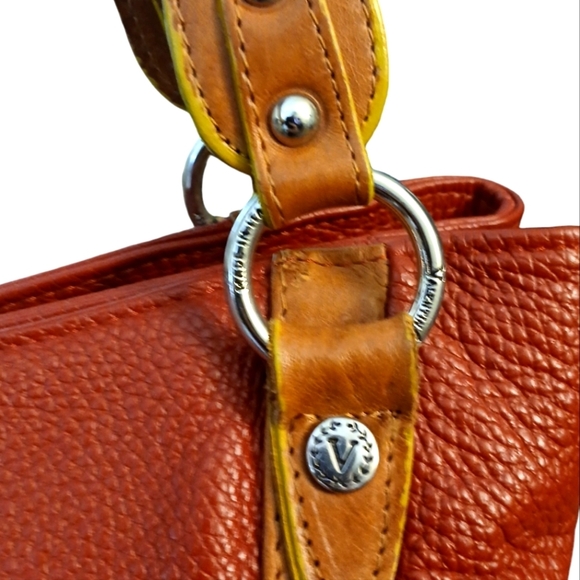 Valentina Italia Red Leather Shoulder Bag - Picture 5 of 12